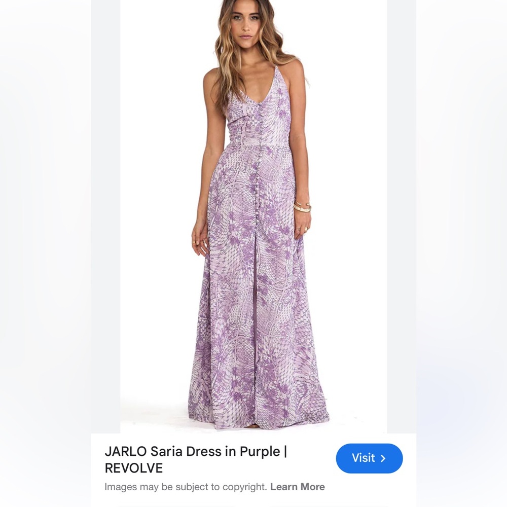Lavender Patterned Maxi Dress - image 1